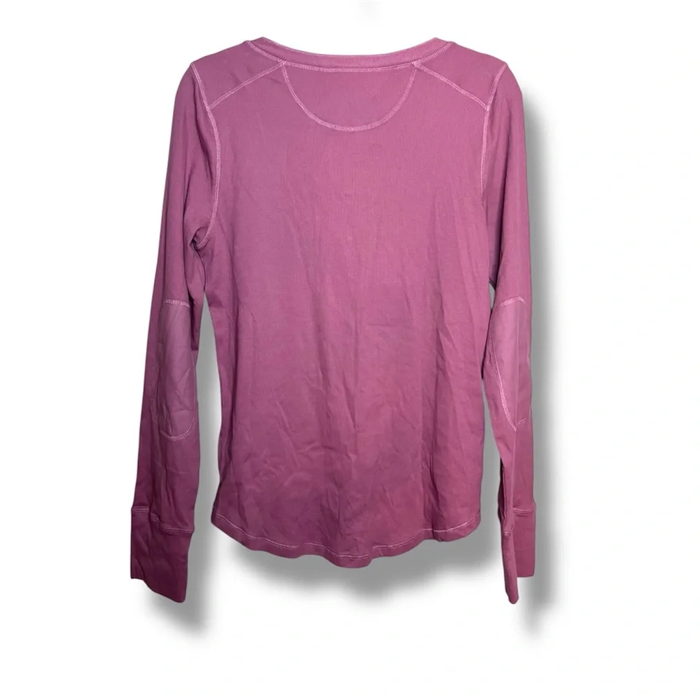 Lauren Ralph Lauren Women’s Stretch Cotton Long-Sleeve Tee in pink Size: Large - Picture 2 of 6